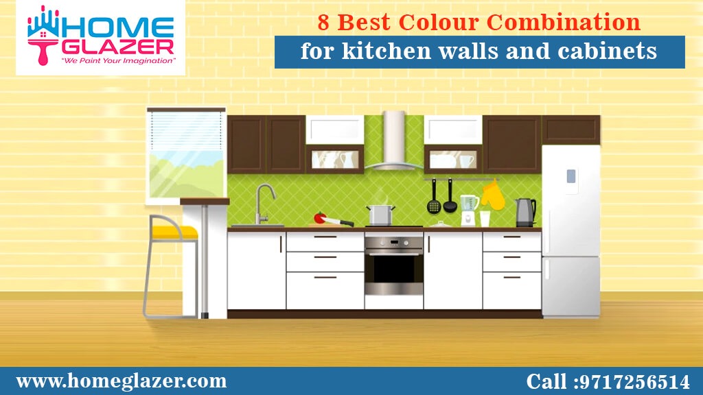 8 Best Colour Combination for kitchen walls and cabinets