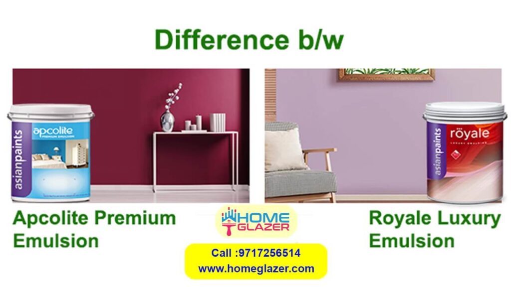 Difference b/w Apcolite Premium Emulsion and Royale Luxury Emulsion