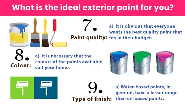 Water based exterior paint and Oil based exterior paint
