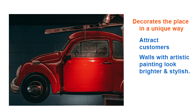 Decorates the place in a unique way